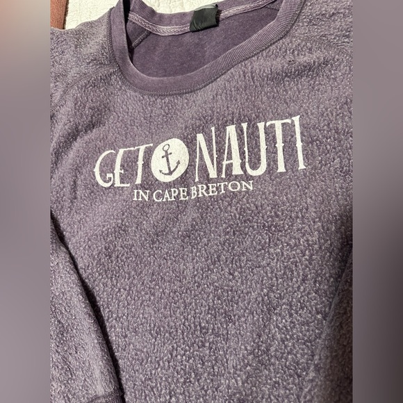 3/$15 Get Nauti in Cape Breton Reversed Style Pullover Sweatshirt in Purple - Picture 2 of 5